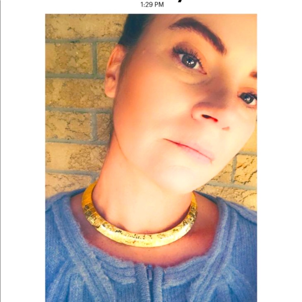 Stunning embossed Gold Plated Choker